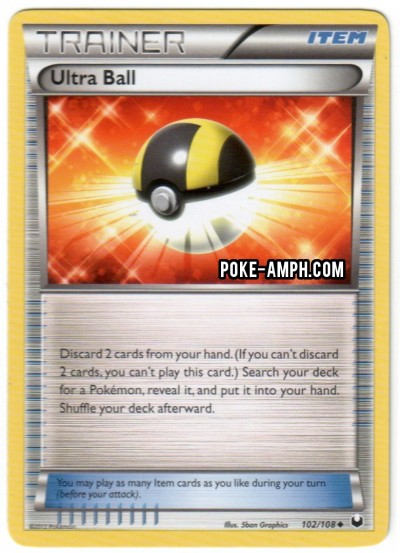 102/108 Ultra Ball Dark Explorers TCG Scan