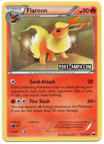 12/108 Flareon Dark Explorers TCG Scan