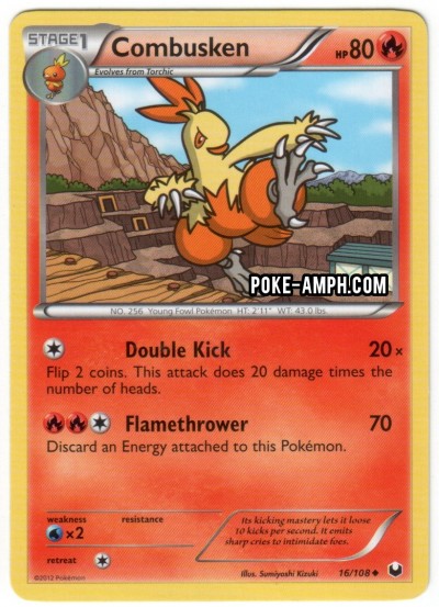 16/108 Combusken Dark Explorers TCG Scan