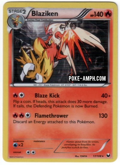 17/108 Blaziken Dark Explorers TCG Scan