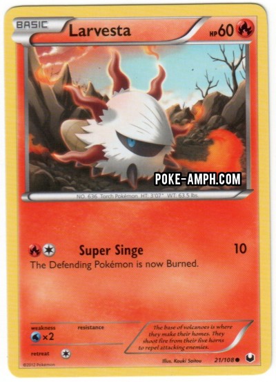 21/108 Larvesta Dark Explorers TCG Scan