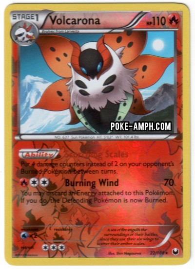 22/108 Volcarona Dark Explorers TCG Scan
