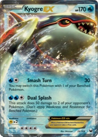 26/108 Kyogre EX Dark Explorers TCG Scan