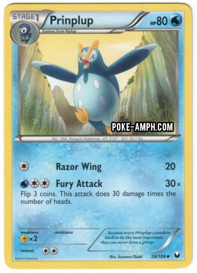28/108 Prinplup Dark Explorers TCG Scan
