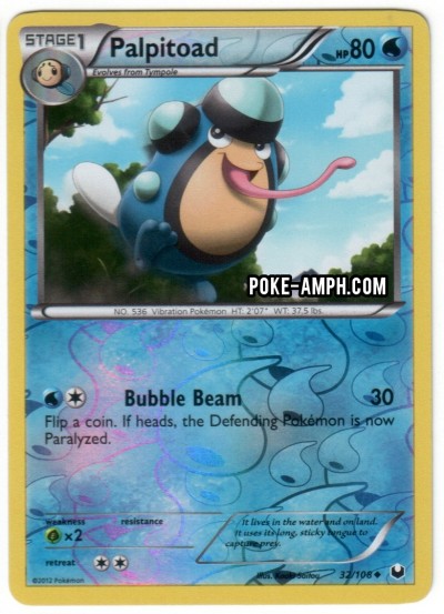 32/108 Palpitoad Dark Explorers TCG Scan