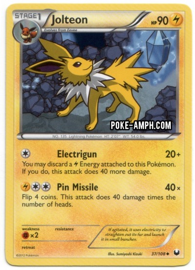 37/108 Jolteon Dark Explorers TCG Scan