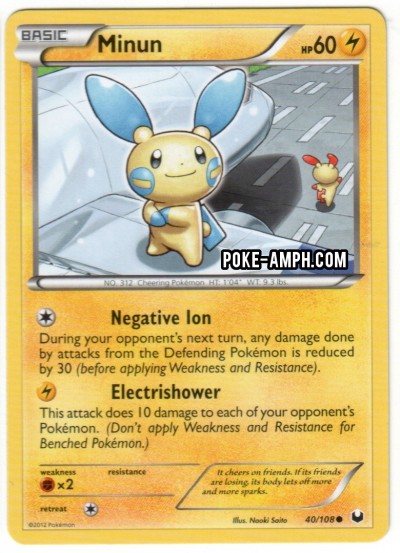 40/108 Minun Dark Explorers TCG Scan