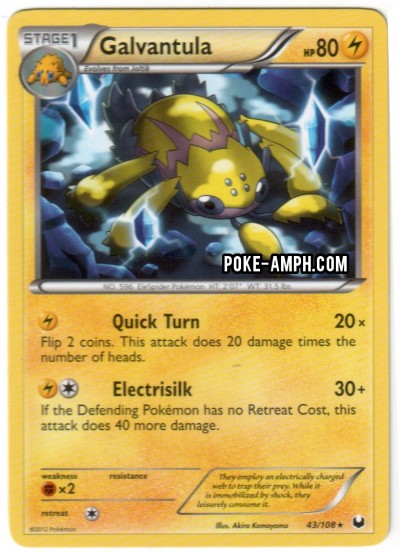 43/108 Galvantula Dark Explorers TCG Scan