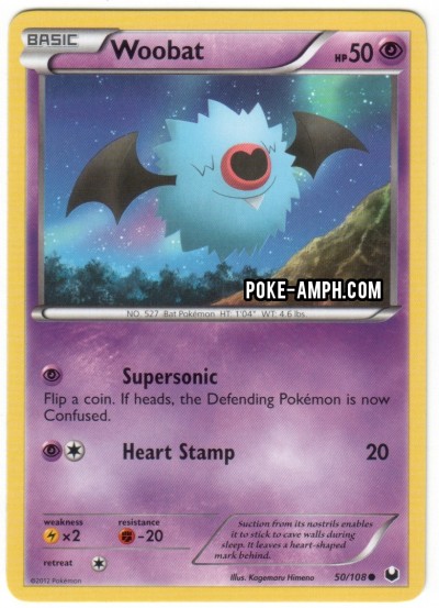 50/108 Woobat Dark Explorers TCG Scan