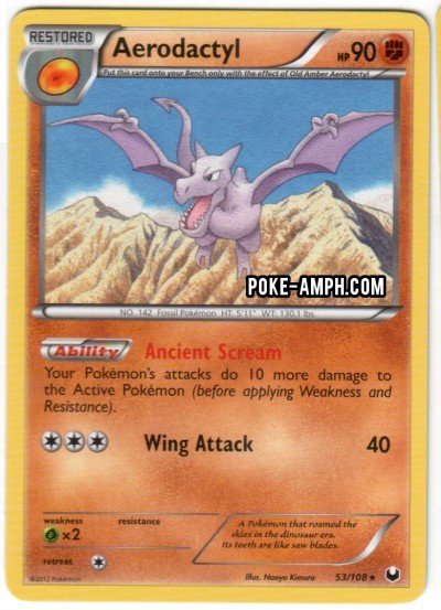53/108 Aerodactyl Dark Explorers TCG Scan
