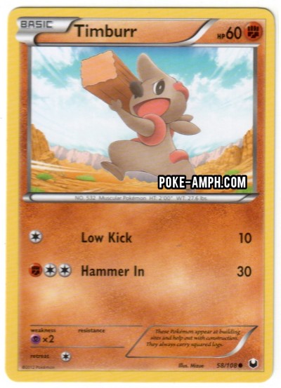 58/108 Timburr Dark Explorers TCG Scan
