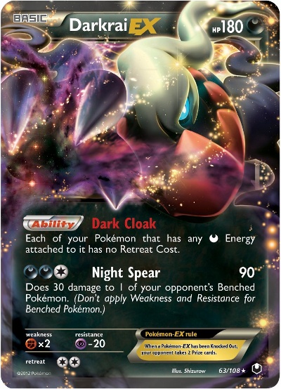 63/108 Darkrai EX Dark Explorers TCG Scan