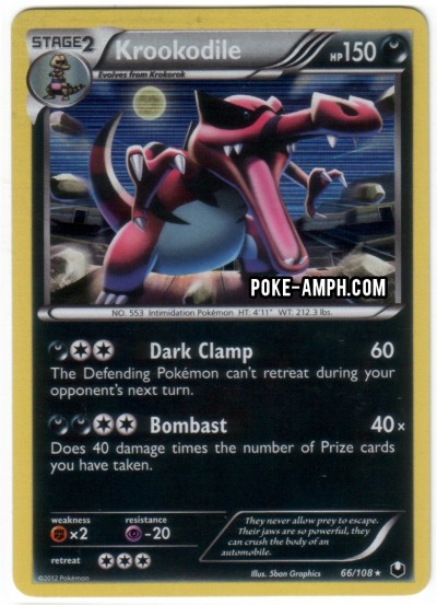 66/108 Krookodile Dark Explorers TCG Scan
