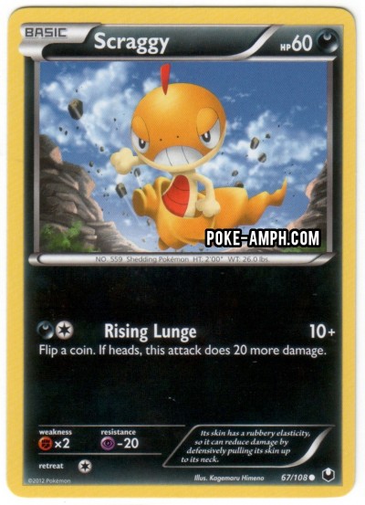 67/108 Scraggy Dark Explorers TCG Scan