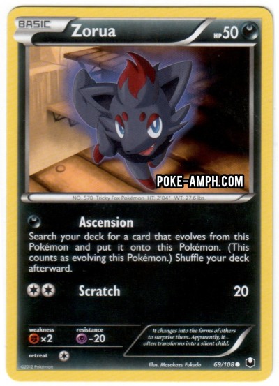 69/108 Zorua Dark Explorers TCG Scan
