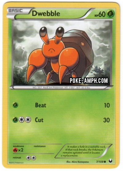 7/108 Dwebble Dark Explorers TCG Scan