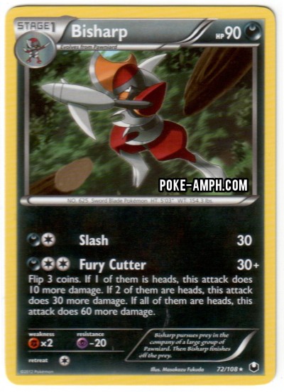 72/108 Bisharp Dark Explorers TCG Scan