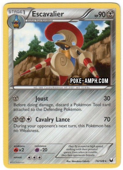 74/108 Escavalier Dark Explorers TCG Scan