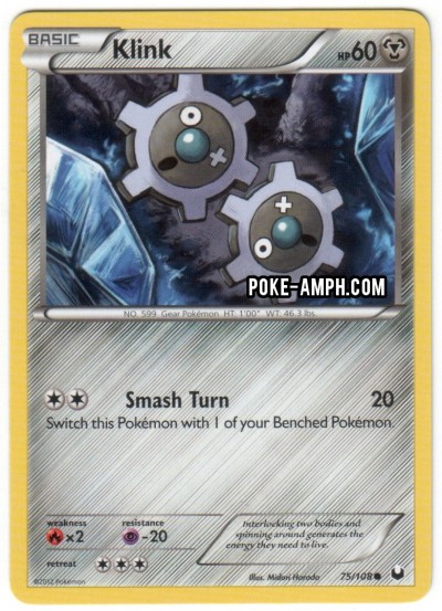 75/108 Klink Dark Explorers TCG Scan
