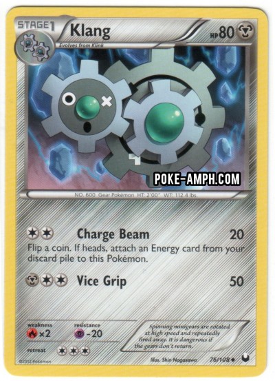 76/108 Klang Dark Explorers TCG Scan