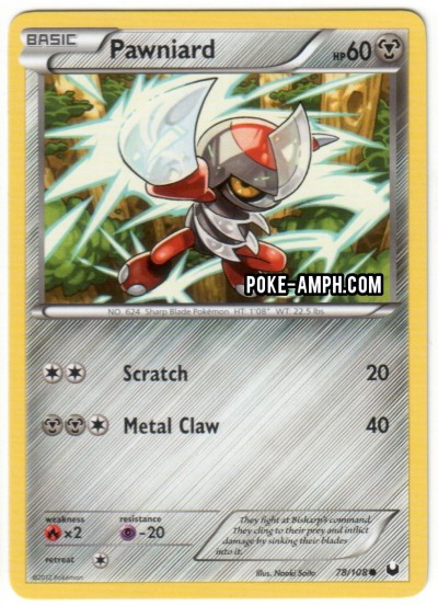 78/108 Pawniard Dark Explorers TCG Scan