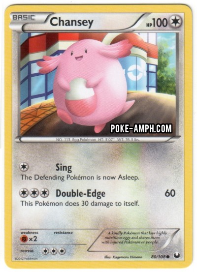80/108 Chansey Dark Explorers TCG Scan