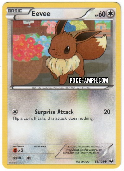 83/108 Eevee Dark Explorers TCG Scan