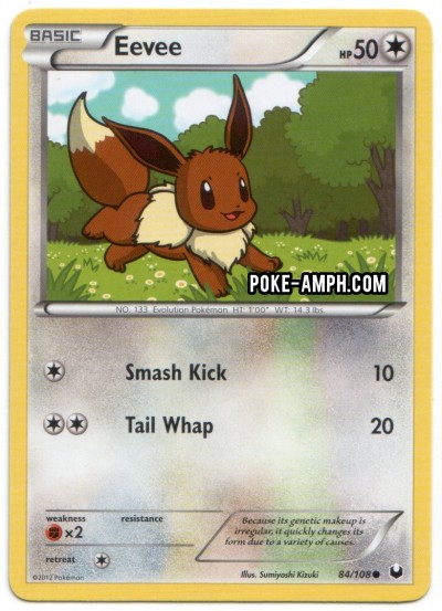 84/108 Eevee Dark Explorers TCG Scan