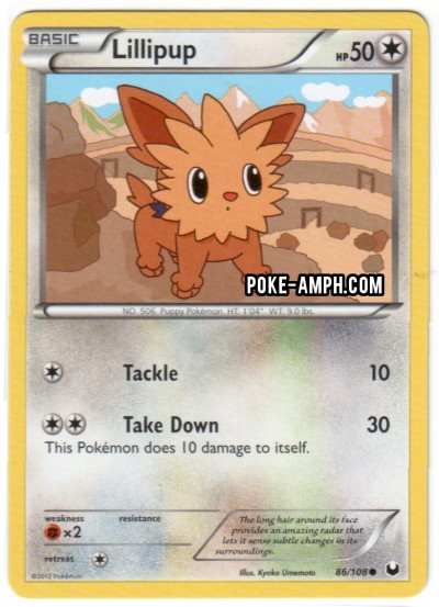 86/108 Lillipup Dark Explorers TCG Scan