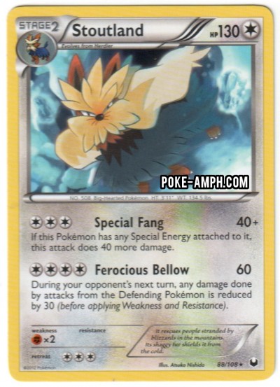 88/108 Stoutland Dark Explorers TCG Scan