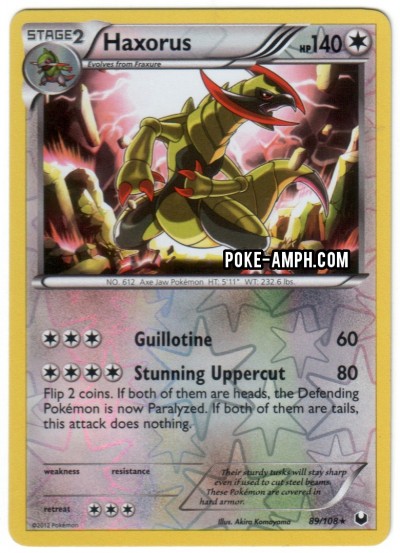 89/108 Haxorus Dark Explorers TCG Scan