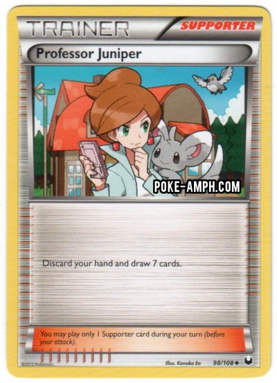 98/108 Professor Juniper Dark Explorers TCG Scan