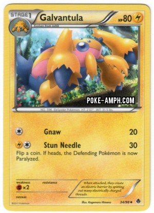 34/98 Galvantula Emerging Powers TCG Scan