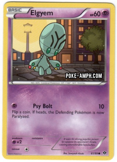 61/99 Elgyem Next Destinies TCG Scan