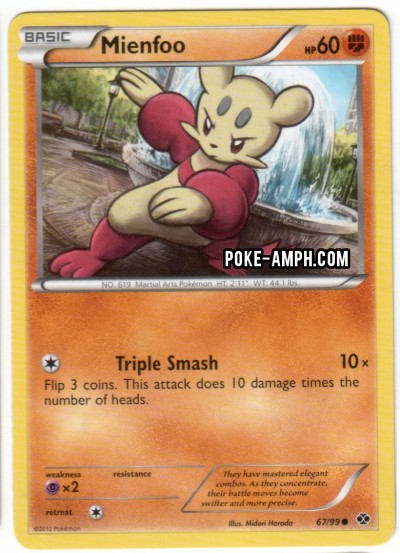 67/99 Mienfoo Next Destinies TCG Scan
