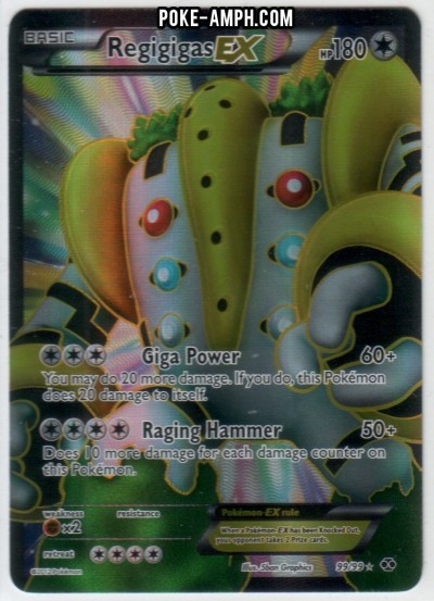99/99 Regigigas EX Next Destinies TCG Scan