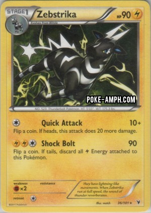 36/101 Zebstrika Noble Victories TCG Scan