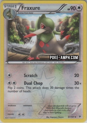 87/101 Fraxure Noble Victories TCG Scan